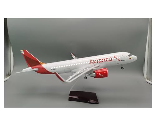 Metallflugzeugmodell Flugzeug Spielzeug 47CM Maßstab Für A320 Kolumbien Avianca Modell Licht Mit Rad Fahrwerk Druckguss Harz Sammeln Oder Verschenken(with Light) von YLQERZ