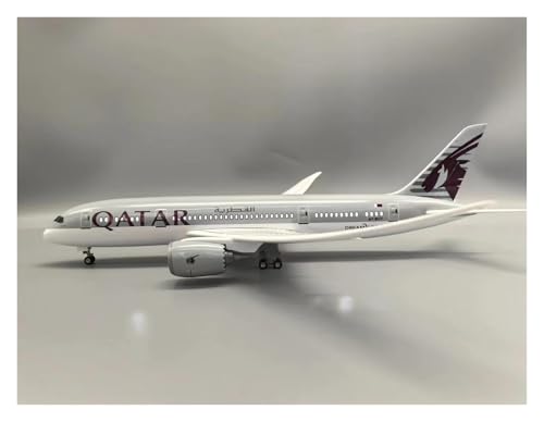 Metallflugzeugmodell Flugzeugmodell Spielzeug 47CM Für Qatar Air Airline B787 Dreamliner 1/130 Harz Replik Sammlung Sammeln Oder Verschenken(with Light) von YLQERZ