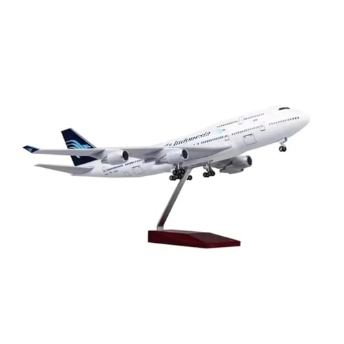 Metallflugzeugmodell Harz 1/150 Für Boeing B747 Garuda Mit Licht Und Räder Spielzeug Legierung Flugzeug Modell Sammeln Oder Verschenken(No Light) von YLQERZ