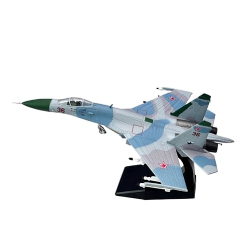 Metallflugzeugmodell Maßstab 1/100 Für Sowjetisches Suchoi Su-27 Flanker-Kampfflugzeug Metall Militärflugzeug Spielzeug Modelldekoration Sammeln Oder Verschenken von YLQERZ