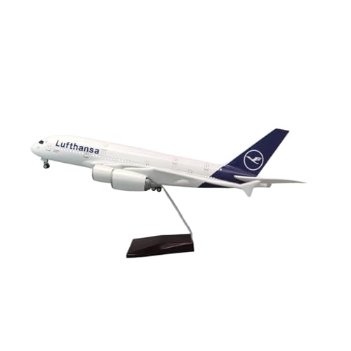 Metallflugzeugmodell Maßstab 1/160 Für A380 Lufthansa Flugzeugmodell Airline-Modell Druckguss-Harzflugzeug Für Die Sammlung Klassisches Modell Sammeln Oder Verschenken(LED) von YLQERZ