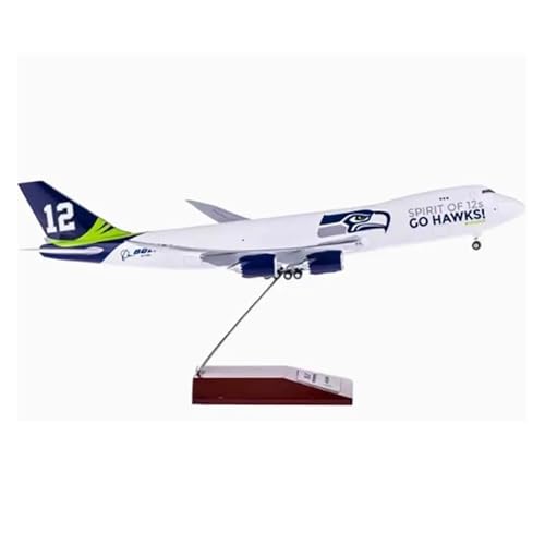 Metallflugzeugmodell Maßstab 1/200 Für B747-8F Seattle Seahawks Fertigflugzeugmodell Spielzeug Erwachsene Fans Sammler Souvenir Display Sammeln Oder Verschenken von YLQERZ