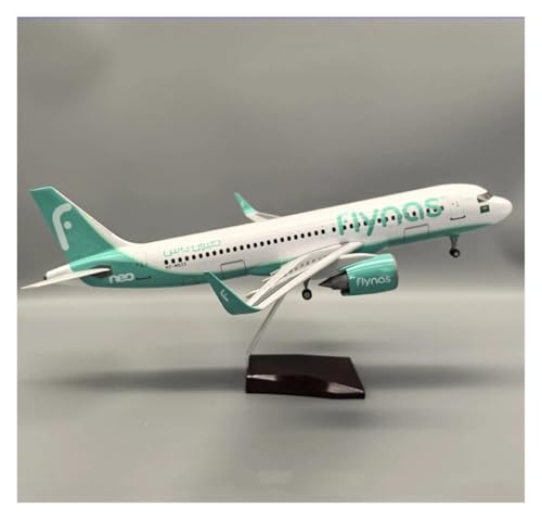 Metallflugzeugmodell Maßstab 47 cm Flugzeug Für Flynas Flugzeug Saudi NAS A320neo Modell Spielzeug Flugzeug Druckguss Harz Flugzeug Sammeln Oder Verschenken(with Light) von YLQERZ