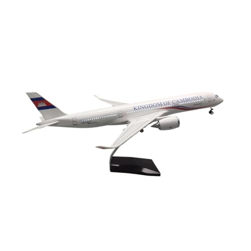 Metallflugzeugmodell Maßstab 47CM Für Kambodscha Für DieCast A350 Flugzeug Modell Gebäude Kit Mit Licht Hobby Dekoration Flugzeuge Sammeln Oder Verschenken(No Light) von YLQERZ