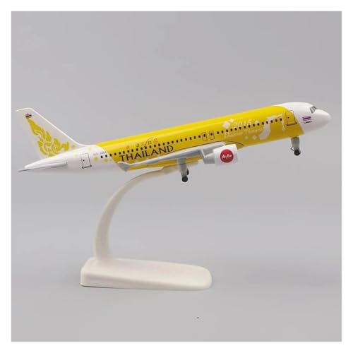 Metallflugzeugmodell Simulationsmodell Maßstab 1:400 20 cm Legiertes Metall Flugzeug A320 Gelb Thai-Modell Hobby-Dekoration Sammeln Oder Verschenken von YLQERZ