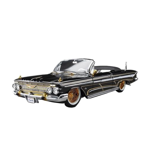 Modellauto Im Maßstab 1/18 Für Chevrolet Impala 1961 Legierung Auto Modell Sport Auto Mit Hebe Funktion Erwachsene Sammlung Für Die Sammlung(Black) von YLQERZ