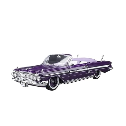 Modellauto Im Maßstab 1/18 Für Chevrolet Impala 1961 Legierung Auto Modell Sport Auto Mit Hebe Funktion Erwachsene Sammlung Für Die Sammlung(Purple) von YLQERZ