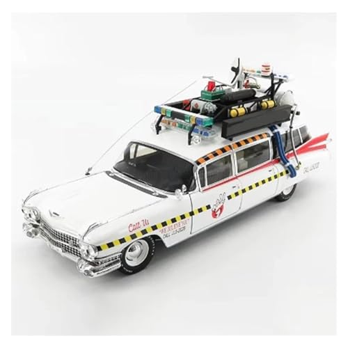 Modellauto Im Maßstab 1/18 Für ECTO 1A Automodell Druckguss Metall Druckguss Spielzeug Erwachsene Fans Sammlung Souvenir Decration Für Die Sammlung von YLQERZ