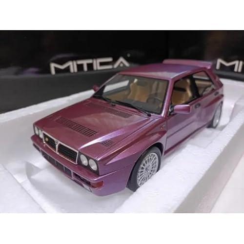 Modellauto Im Maßstab 1/18 Für Lancia Delta Evo II Lila Harz Modell Erwachsene Souvenir Statische Display Sammler Spielzeug Für Die Sammlung von YLQERZ