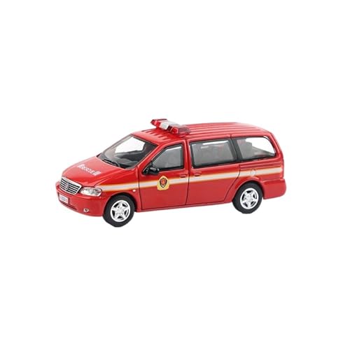 Modellauto Im Maßstab 1/64 Für Die Erste Generation Buick GL8 Rettungsauto Modell Legierung Simulation Polizei Feuer MPV Sammlung Ornamente Für Die Sammlung von YLQERZ