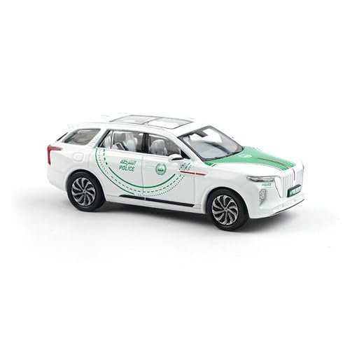 Modellauto Im Maßstab 1/64 Für Hongqi E-HS9 Polizei Auto Modell Legierung Spielzeug SUV Sammlung Metall Ornamente Für Die Sammlung von YLQERZ
