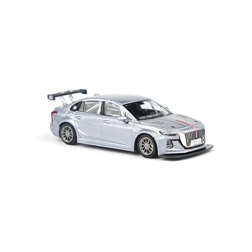 Modellauto Im Maßstab 1/64 Für Hongqi H5 Rennwagen Silbergrau Miniaturskala Ornamente Legierung Automodell Spielzeug Für Die Sammlung von YLQERZ