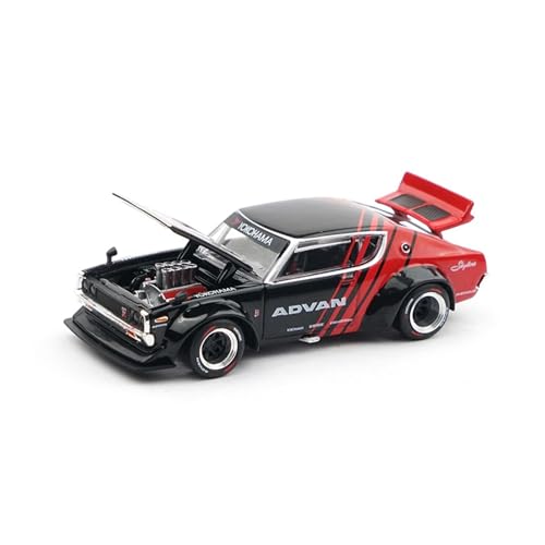 Modellauto Im Maßstab 1/64 Für Skyline GT-R V8 Drift Schwarzes Legierungsautomodell Spielzeug Klassischer Supersportwagen Geeignet Für Die Sammlung von YLQERZ