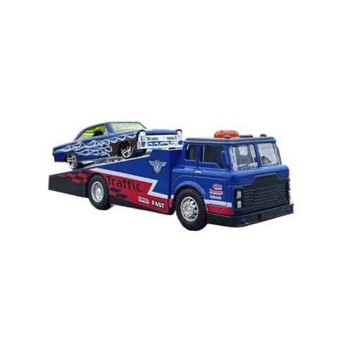 Modellauto Im Maßstab 1/64 Für Traktor Anhänger Legierung Auto Modell Pull Back Tasche Engineering Fahrzeug Spielzeug Ornamente Für Die Sammlung(Blue) von YLQERZ