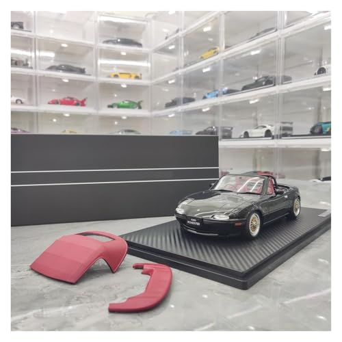 Modellauto Im Maßstab 1 18 Für Mazda MX5 Eunos Roadster NA Simulation Harz Auto Modell Sammler Geschlossenen Augen Edition Für Die Sammlung(Black) von YLQERZ