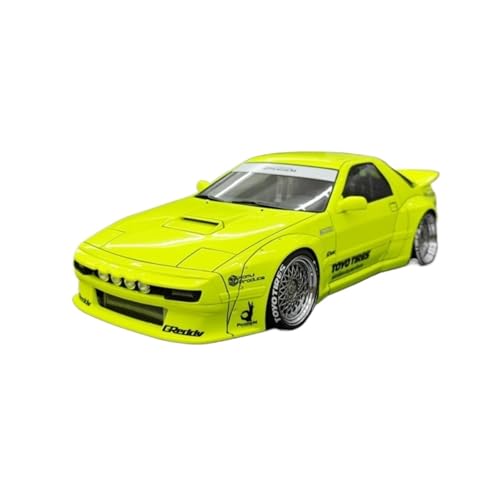 Modellauto Im Maßstab 1 18 Für Mazda RX7 FC3S Rocket Bunny PANDEM Simulation Harz Auto Modell Szene Dekoration Hobby Ornamente Weiß Für Die Sammlung(Yellow) von YLQERZ