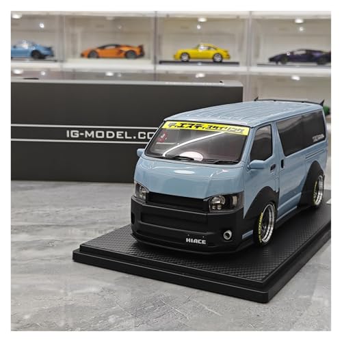Modellauto Im Maßstab 1 18 Für Toyota Sea Lion Van TSD Works HIACE Simulation Harz Auto Modell Sammlung Für Die Sammlung(Blue) von YLQERZ