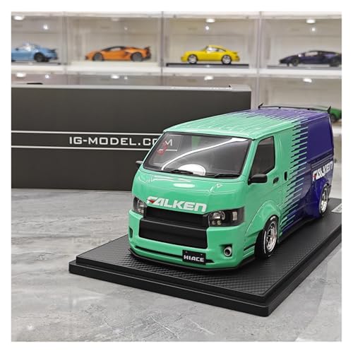 Modellauto Im Maßstab 1 18 Für Toyota Sea Lion Van TSD Works HIACE Simulation Harz Auto Modell Sammlung Für Die Sammlung(Green) von YLQERZ