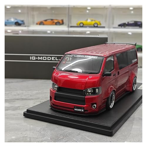 Modellauto Im Maßstab 1 18 Für Toyota Sea Lion Van TSD Works HIACE Simulation Harz Auto Modell Sammlung Für Die Sammlung(Red) von YLQERZ