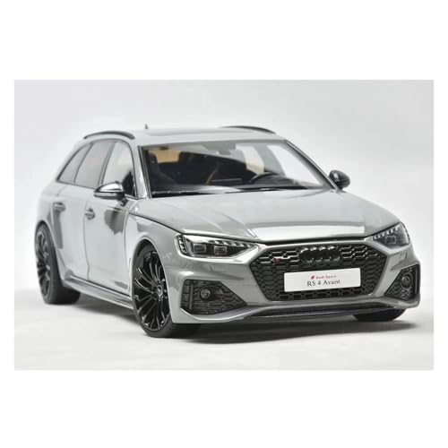 Modellauto Im Maßstab 1 18 Skala Modell Für RS4 RS 4 Avant 2022 Diecast Fahrzeug Modell Simulation Auto Geschenk Display Für Die Sammlung(Gray) von YLQERZ