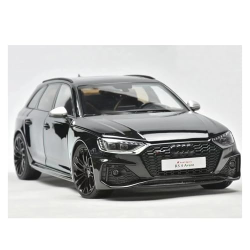 Modellauto Im Maßstab 1 18 Skala Modell Für RS4 RS 4 Avant 2022 Diecast Fahrzeug Modell Simulation Auto Geschenk Display Für Die Sammlung(Schwarz) von YLQERZ