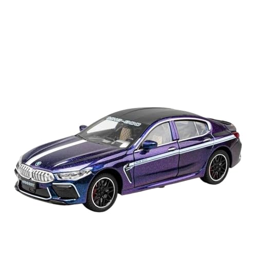 Modellauto Im Maßstab 1 24 Für BMW M8 Sportwagenmodell Maßstab Druckguss-Fahrzeugsimulation Sammlung Sound Und Licht Spielzeug Geschenk Für Die Sammlung(Purple) von YLQERZ
