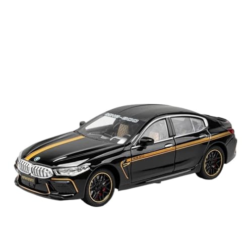 Modellauto Im Maßstab 1 24 Für BMW M8 Sportwagenmodell Maßstab Druckguss-Fahrzeugsimulation Sammlung Sound Und Licht Spielzeug Geschenk Für Die Sammlung(Schwarz) von YLQERZ