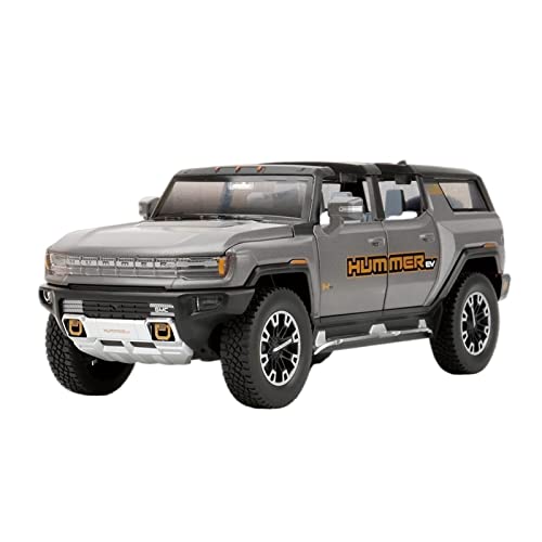Modellauto Im Maßstab 1 24 Für Hummer EV SUV Off-Road Alloy Druckguss Modellauto Sound Und Licht Spielzeug Sammlerstücke Geschenk Für Die Sammlung(B) von YLQERZ