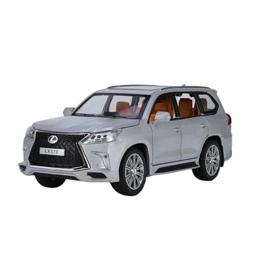 Modellauto Im Maßstab 1 24 Für Lexus LX600 LX570 LX500 Zink-Legierung Druckguss Metall Modell Auto Sound Und Licht Pull Back Für Die Sammlung(LX500 Silver) von YLQERZ