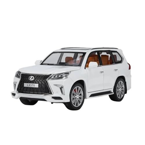 Modellauto Im Maßstab 1 24 Für Lexus LX600 LX570 LX500 Zink-Legierung Druckguss Metall Modell Auto Sound Und Licht Pull Back Für Die Sammlung(LX500 White) von YLQERZ