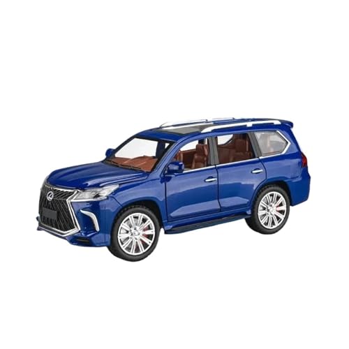 Modellauto Im Maßstab 1 24 Für Lexus LX600 LX570 LX500 Zink-Legierung Druckguss Metall Modell Auto Sound Und Licht Pull Back Für Die Sammlung(LX570 Blue) von YLQERZ
