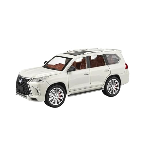 Modellauto Im Maßstab 1 24 Für Lexus LX600 LX570 LX500 Zink-Legierung Druckguss Metall Modell Auto Sound Und Licht Pull Back Für Die Sammlung(LX570 White) von YLQERZ