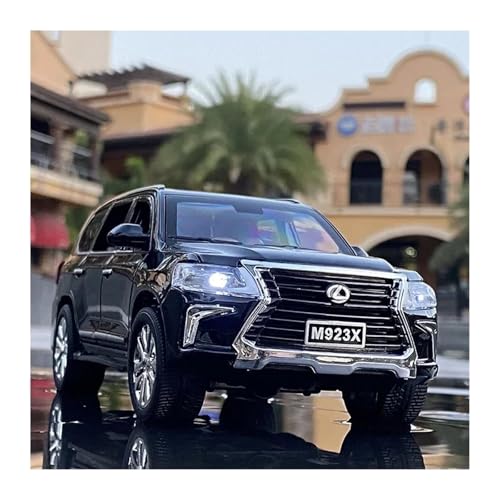 Modellauto Im Maßstab 1 24 Für Lexus LX600 LX570 LX500 Zink-Legierung Druckguss Metall Modell Auto Sound Und Licht Pull Back Für Die Sammlung(LX570 black1) von YLQERZ