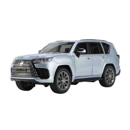 Modellauto Im Maßstab 1 24 Für Lexus LX600 LX570 LX500 Zink-Legierung Druckguss Metall Modell Auto Sound Und Licht Pull Back Für Die Sammlung(LX600 Silver) von YLQERZ