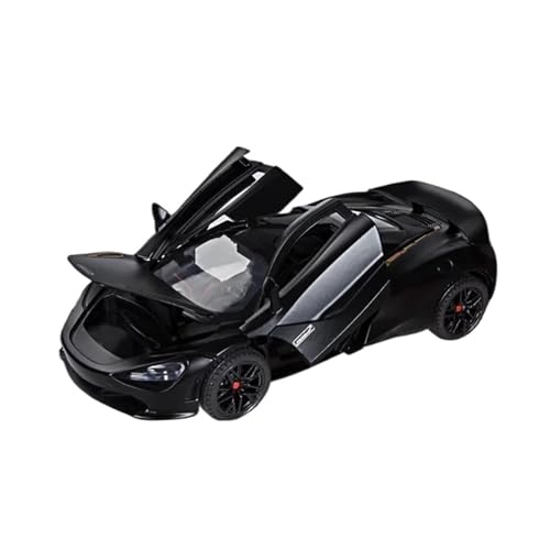 Modellauto Im Maßstab 1 24 Für McLaren 720S Rennwagenmodell Druckguss-Sportwagenmodell Simulation Ton- Und Lichtfahrzeugspielzeug Für Die Sammlung(Black1) von YLQERZ
