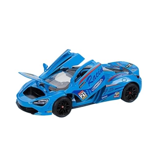 Modellauto Im Maßstab 1 24 Für McLaren 720S Rennwagenmodell Druckguss-Sportwagenmodell Simulation Ton- Und Lichtfahrzeugspielzeug Für Die Sammlung(Blue1) von YLQERZ