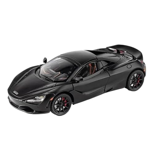 Modellauto Im Maßstab 1 24 Für McLaren 720S Rennwagenmodell Druckguss-Sportwagenmodell Simulation Ton- Und Lichtfahrzeugspielzeug Für Die Sammlung(Schwarz) von YLQERZ