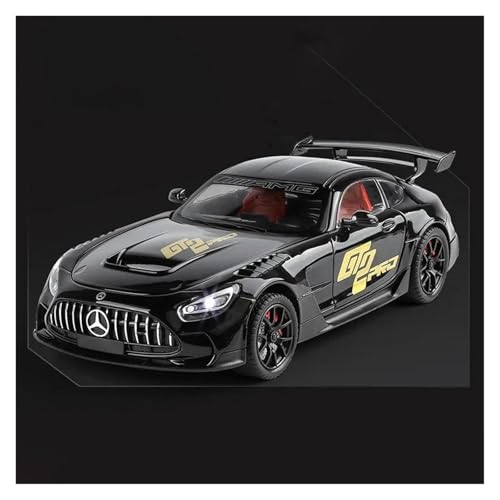 Modellauto Im Maßstab 1 24 Für Mercedes-Benz AMG GT Legierung Sportwagen Modell Maßstab Modell Fahrzeug Sound Und Licht Sammlung Spielzeug Für Die Sammlung(Schwarz) von YLQERZ