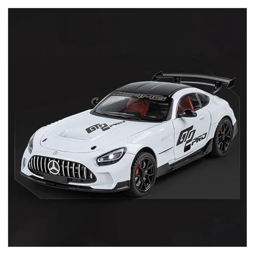 Modellauto Im Maßstab 1 24 Für Mercedes-Benz AMG GT Legierung Sportwagen Modell Maßstab Modell Fahrzeug Sound Und Licht Sammlung Spielzeug Für Die Sammlung(White) von YLQERZ