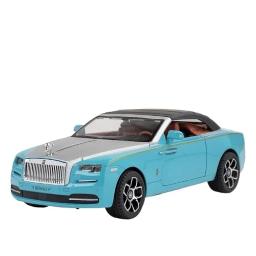 Modellauto Im Maßstab 1 24 Für Rolls-Royce Dawn Spofec Legierung Auto Druckguss Modell Sound Und Licht Pull Back Auto Sammlung Für Die Sammlung(Blau) von YLQERZ