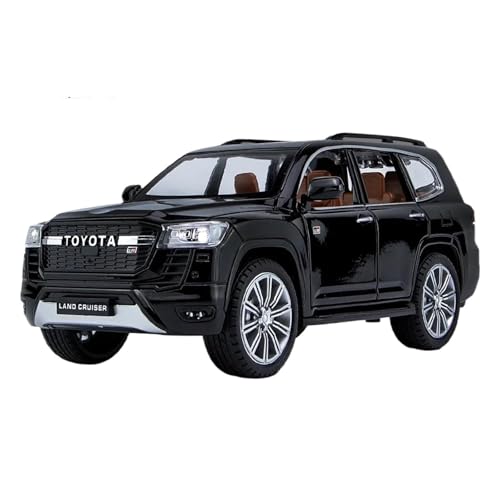 Modellauto Im Maßstab 1 24 Für Toyota Land Cruiser GR Sports Edition Maßstab Druckguss Modell Auto Sound Und Licht Pull Back Für Die Sammlung(Schwarz) von YLQERZ