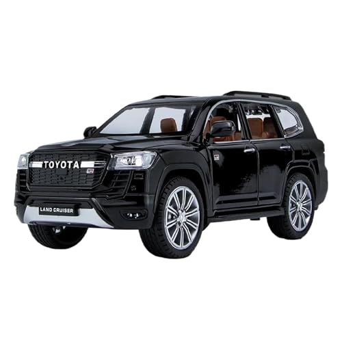 Modellauto Im Maßstab 1 24 Für Toyota Land Cruiser LC300 GR Automodell Fahrzeugsimulation Sound Und Licht Diecast Autosammlung Für Die Sammlung(Black A) von YLQERZ