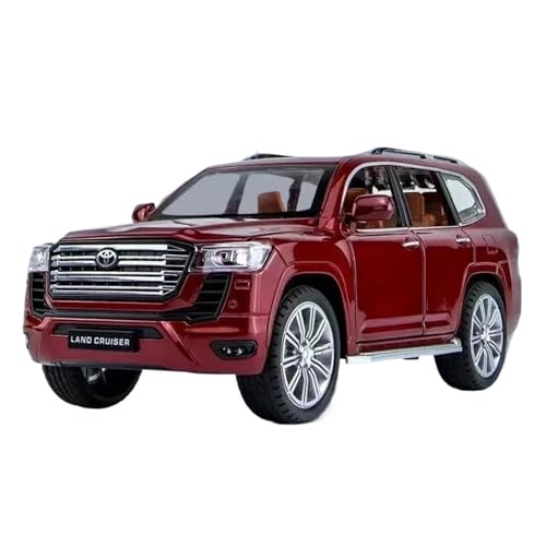 Modellauto Im Maßstab 1 24 Für Toyota Land Cruiser LC300 GR Automodell Fahrzeugsimulation Sound Und Licht Diecast Autosammlung Für Die Sammlung(Red B) von YLQERZ