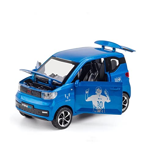 Modellauto Im Maßstab 1 24 Simulation MINIEV Graffiti-Version Alu-Druckguss-Automodell Mit Leichten Kinderspielzeuggeschenken Für Die Sammlung(Blau) von YLQERZ