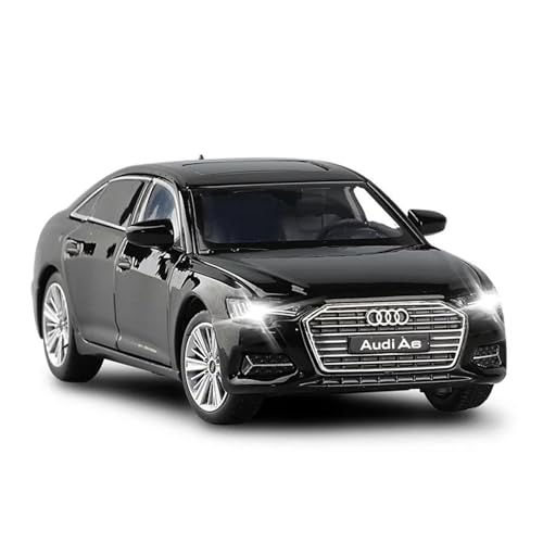 Modellauto Im Maßstab 1 32 Für Audi A6 Simulation Automodell Druckgussmodell 6 Türöffnung Ton Und Licht Für Die Sammlung(Schwarz) von YLQERZ