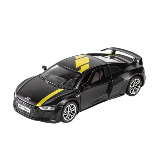 Modellauto Im Maßstab 1 32 Für Audi R8 V10 Plus Sportwagen Legierung Automodell Maßstab Modellauto Sound Und Licht Pullback-Kollektion Für Die Sammlung(Schwarz) von YLQERZ