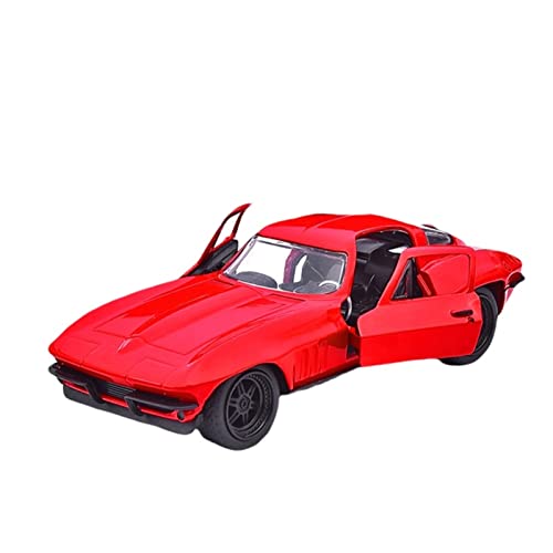 Modellauto Im Maßstab 1 32 Für Chevrolet Corvette C2 1966 Alloy Diecast Modell Simulation Sport Auto Kinder Geschenke Für Die Sammlung von YLQERZ