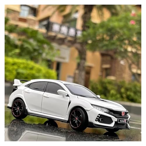 Modellauto Im Maßstab 1 32 Für Honda Civic Type-R Maßstab Auto Druckguss Fahrzeug Sound Und Licht Auto Spielzeug Für Die Sammlung(White) von YLQERZ