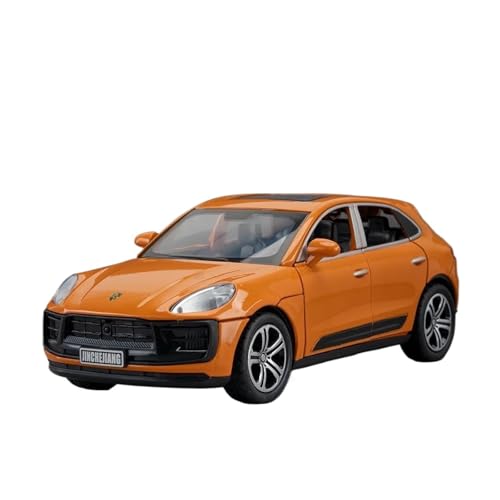 Modellauto Im Maßstab 1 32 Für Porsche Macan T SUV Automodell Druckgusssimulation Modellauto Sound Und Licht Pull Back Collection Für Die Sammlung(Orange) von YLQERZ
