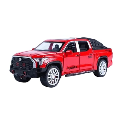 Modellauto Im Maßstab 1 32 Für Toyota Tundra Pickup Truck Automodell Druckguss-Metallauto-Modell Sound Und Licht Spielzeug Für Die Sammlung(Rot) von YLQERZ